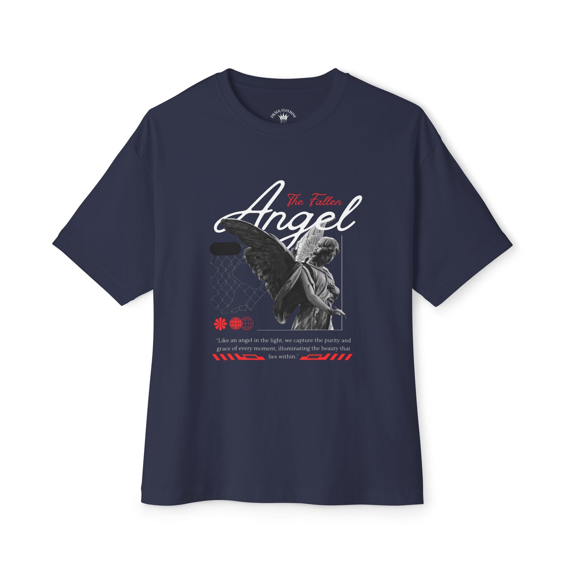 Fallen Angel Graphic Tee - Unisex Oversized Boxy T-Shirt for Comfort & Style