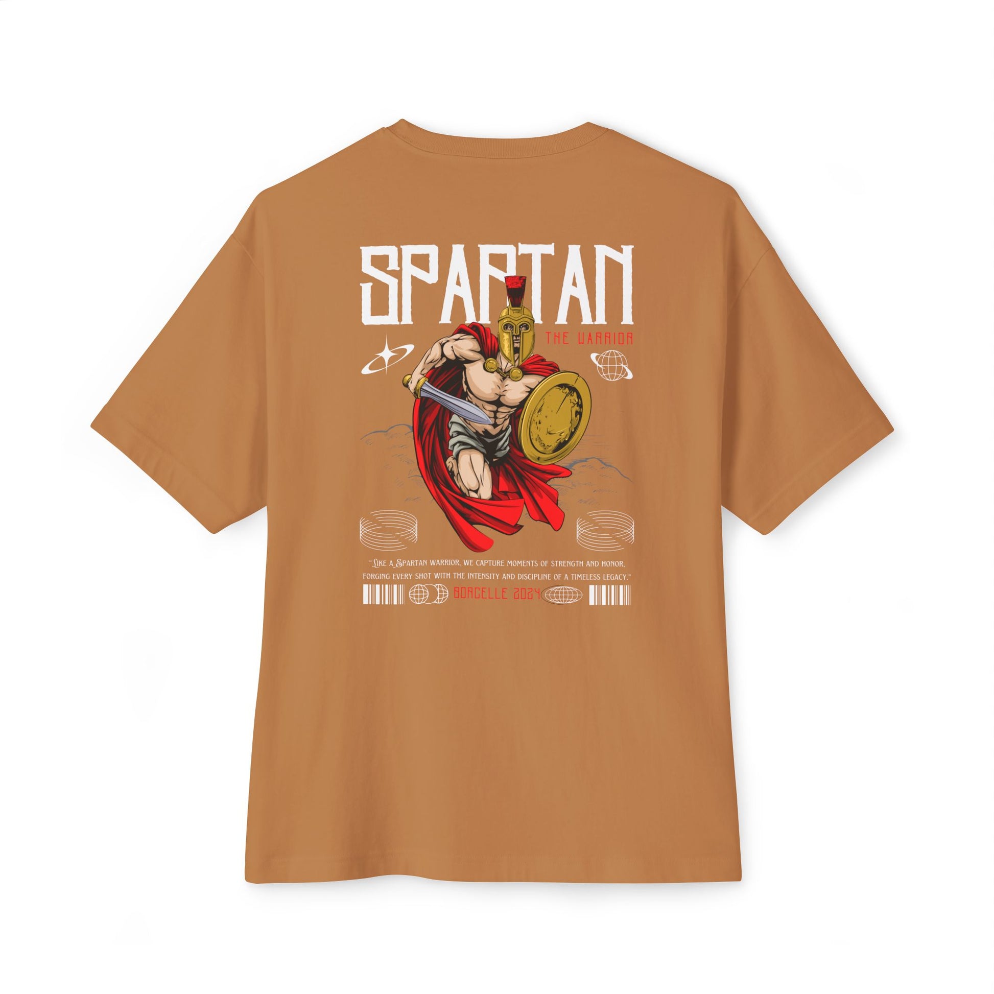 Unisex Oversized Boxy Tee - 'Spartan Warrior' Graphic Tee for Casual Style