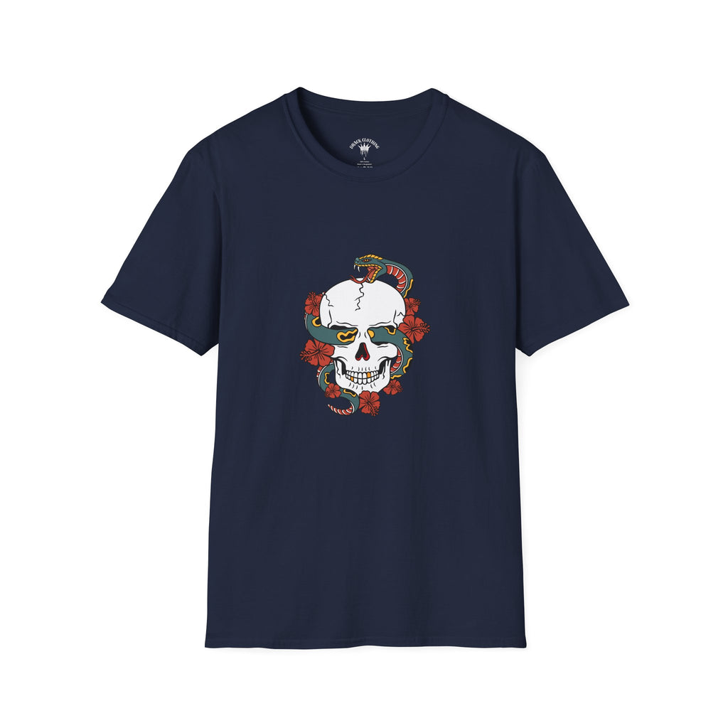Skull & Floral Unisex T-Shirt - Edgy Style,