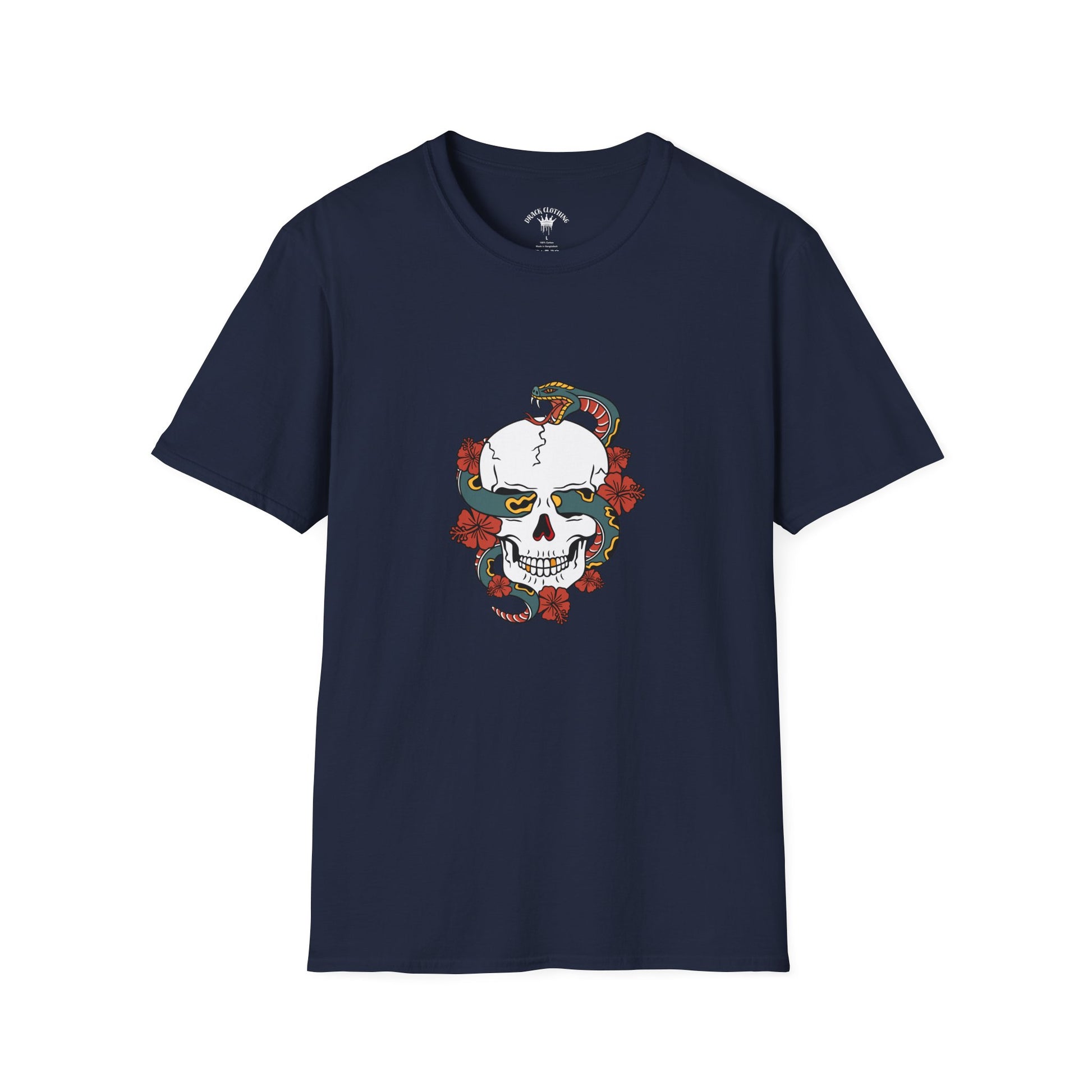 Skull & Floral Unisex T-Shirt - Edgy Style,