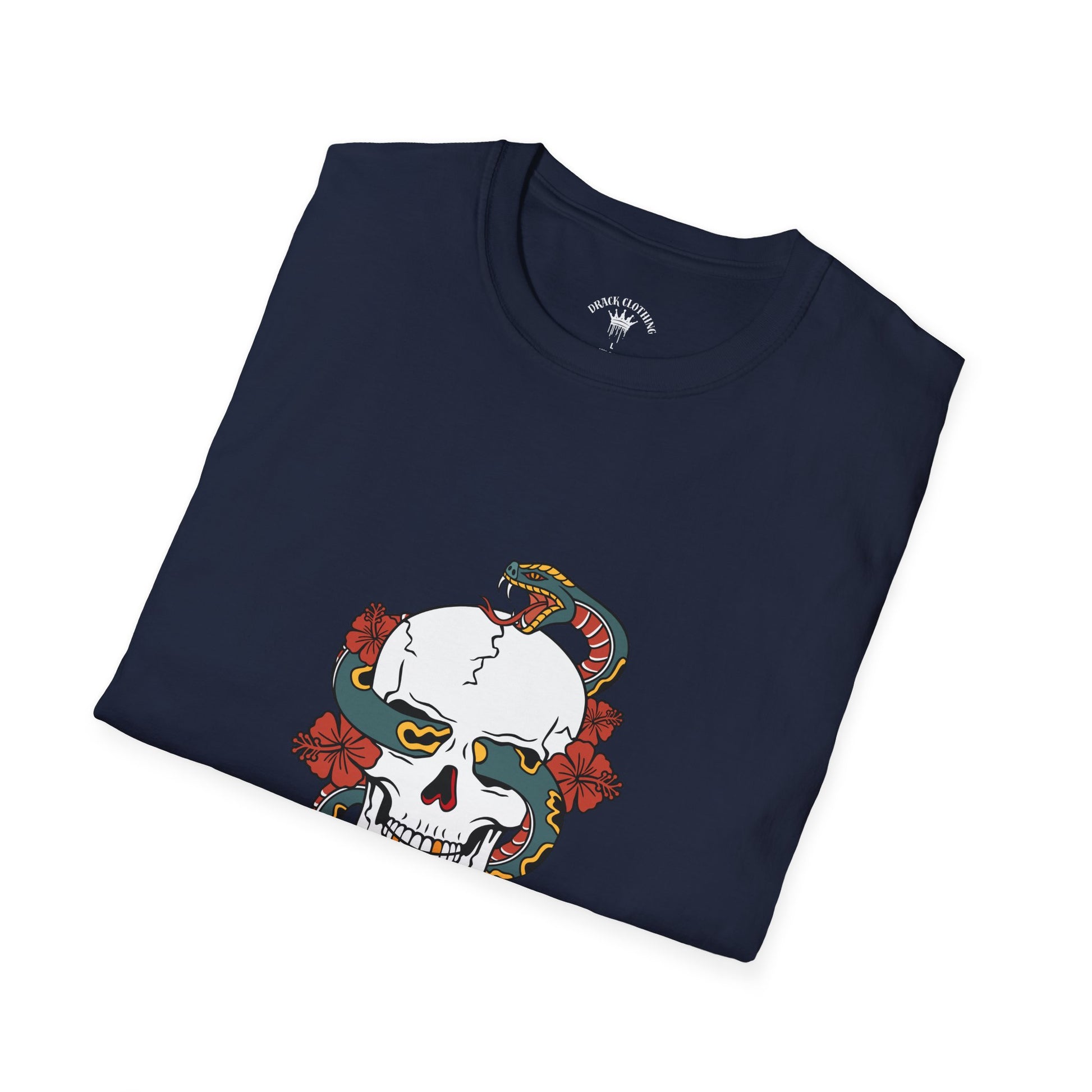 Skull & Floral Unisex T-Shirt - Edgy Style,
