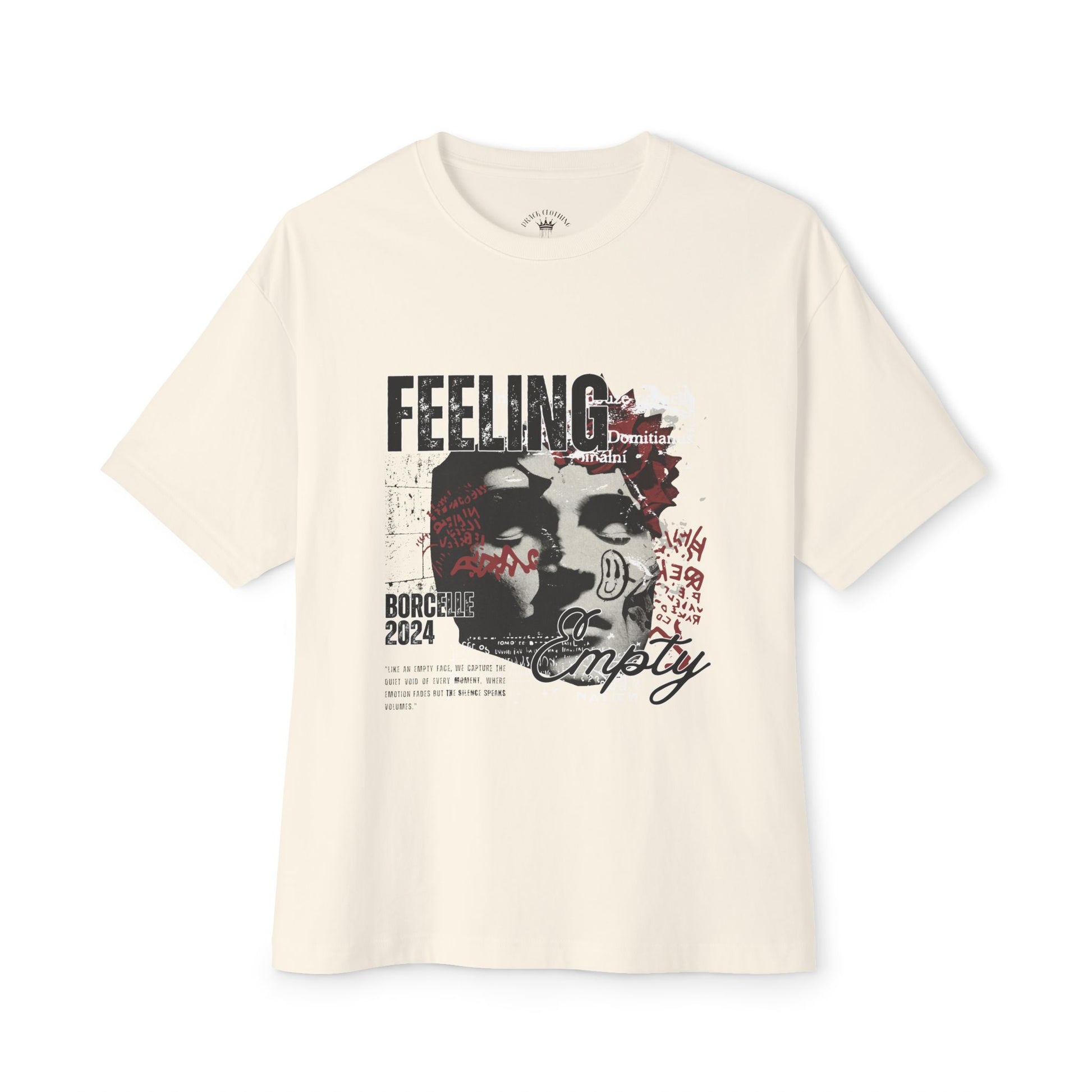 Feeling Empty Unisex Oversized Boxy Tee - Vintage Graphic T-Shirt