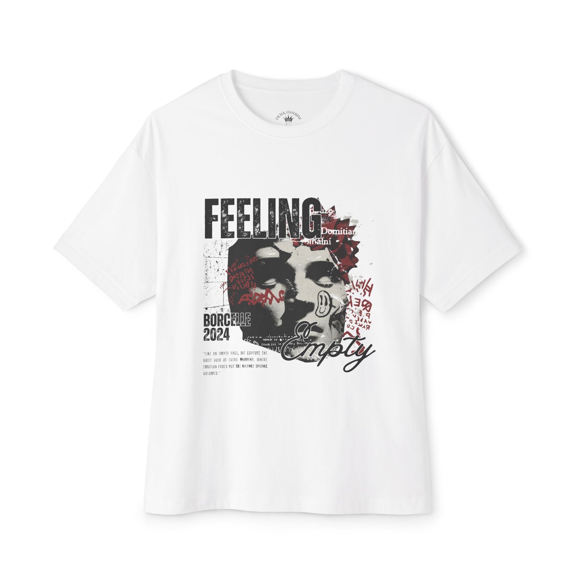 Feeling Empty Unisex Oversized Boxy Tee - Vintage Graphic T-Shirt