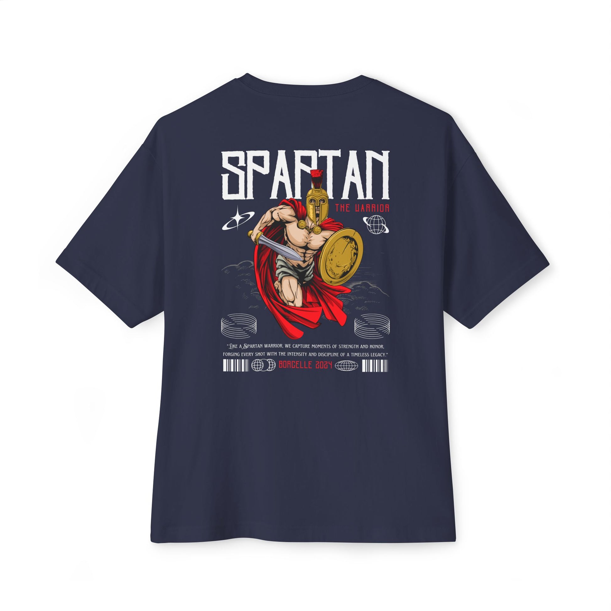Unisex Oversized Boxy Tee - 'Spartan Warrior' Graphic Tee for Casual Style